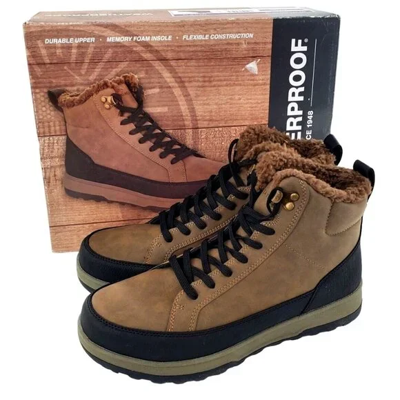 Weatherproof 10 Men Winter Boots Logjam Shearling Lace-up  display picture 2